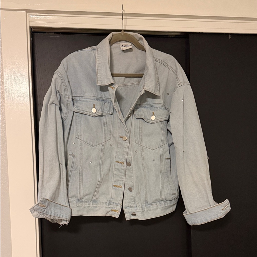 Arula Light Wash Denim Jacket - Light Blue